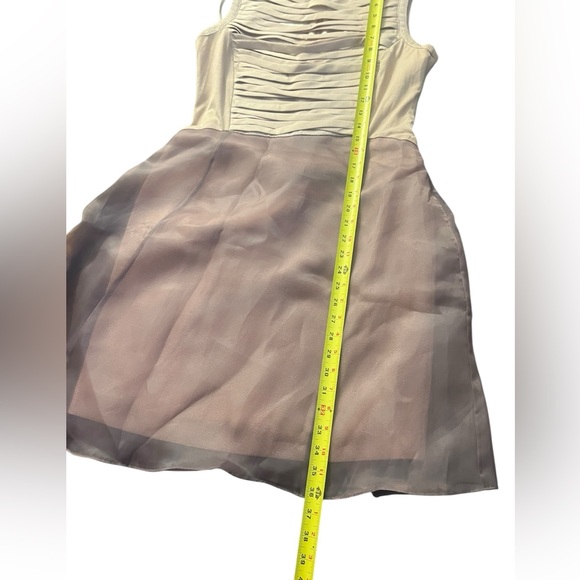 Reiss Adi Ribbon Double Skirt Dress Pink And Beige Size US 8 M.S.R.P 495.00 - Picture 4 of 12